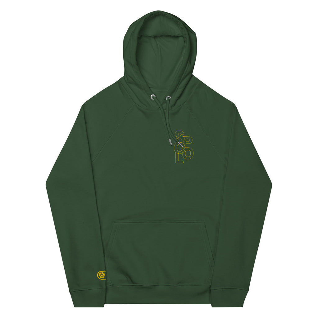 Spool Outline - Unisex eco raglan hoodie