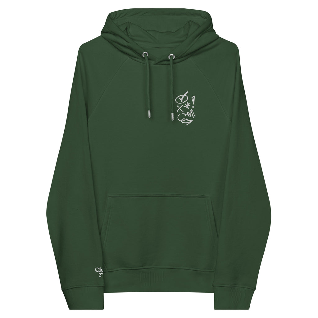 Club Zinnia Doodles - Unisex eco raglan hoodie