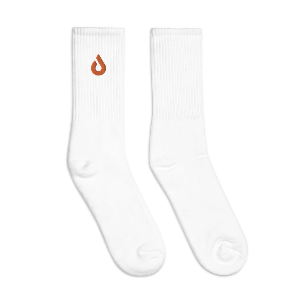 Pixite Logo - Orange - Embroidered socks