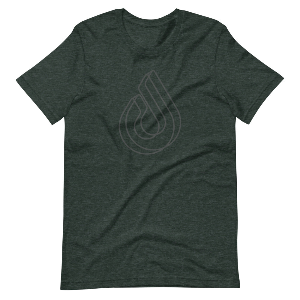 Mono Extruded - Heather Forest - Short-Sleeve Unisex T-Shirt