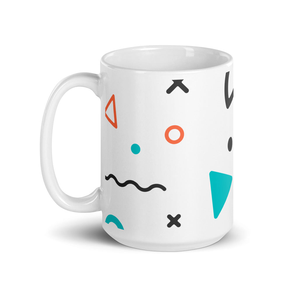 All The Shapes Colored - White Coffee Mug