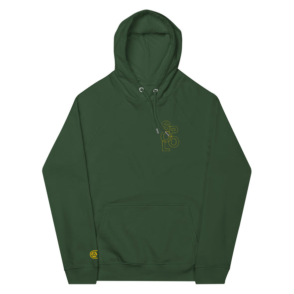 Spool Outline - Unisex eco raglan hoodie
