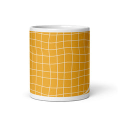 Club Zinnia - Yellow / White glossy mug