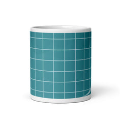 Club Zinnia - Teal / White glossy mug