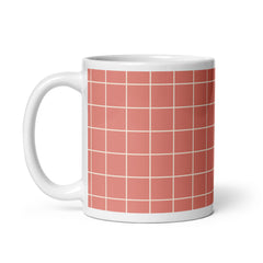 Club Zinnia - Coral / White glossy mug