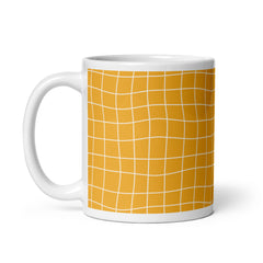 Club Zinnia - Yellow / White glossy mug