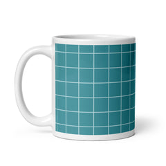 Club Zinnia - Teal / White glossy mug