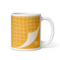 Club Zinnia - Yellow / White glossy mug