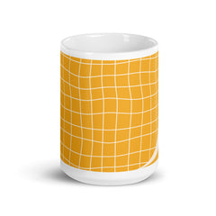 Club Zinnia - Yellow / White glossy mug