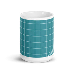 Club Zinnia - Teal / White glossy mug