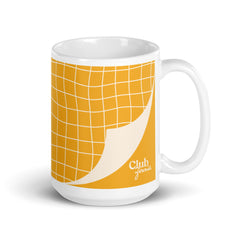 Club Zinnia - Yellow / White glossy mug