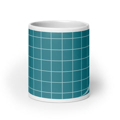 Club Zinnia - Teal / White glossy mug