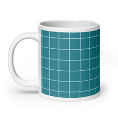 Club Zinnia - Teal / White glossy mug