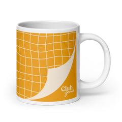 Club Zinnia - Yellow / White glossy mug