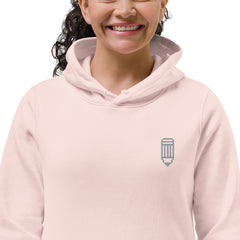 8-Bit Pencil - Women's eco fitted hoodie