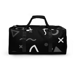 All The Shapes Grayscale - Duffle bag