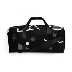 All The Shapes Grayscale - Duffle bag