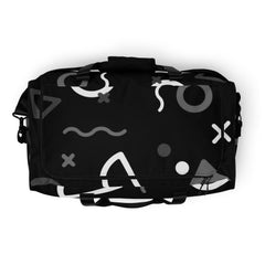 All The Shapes Grayscale - Duffle bag