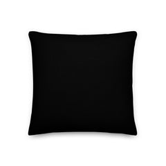 All The Shapes Grayscale - Black Premium Pillow