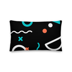 All The Shapes Colored - Black Premium Pillow