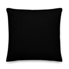 All The Shapes Grayscale - Black Premium Pillow