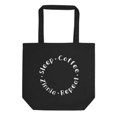 Sleep. Coffee. Zinnia. Repeat. - Eco Tote Bag