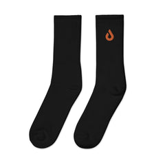 Pixite Logo - Orange - Embroidered socks