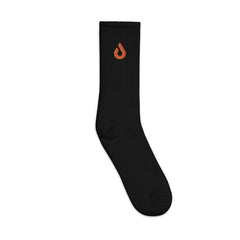 Pixite Logo - Orange - Embroidered socks