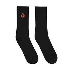 Pixite Logo - Orange - Embroidered socks