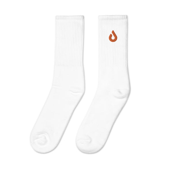 Pixite Logo - Orange - Embroidered socks