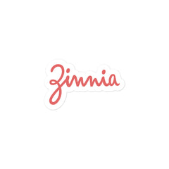 Zinnia Logo - Bubble-free Sticker