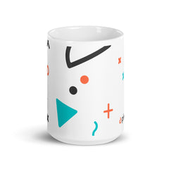 All The Shapes Colored - White Coffee Mug