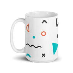 All The Shapes Colored - White Coffee Mug